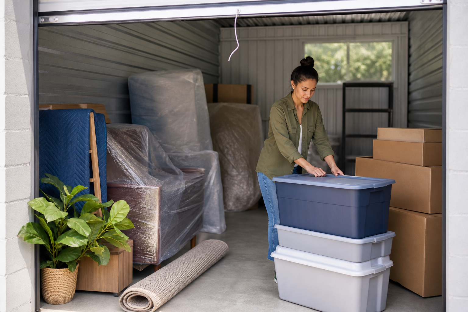 Indoor storage unit prepared for humid weather