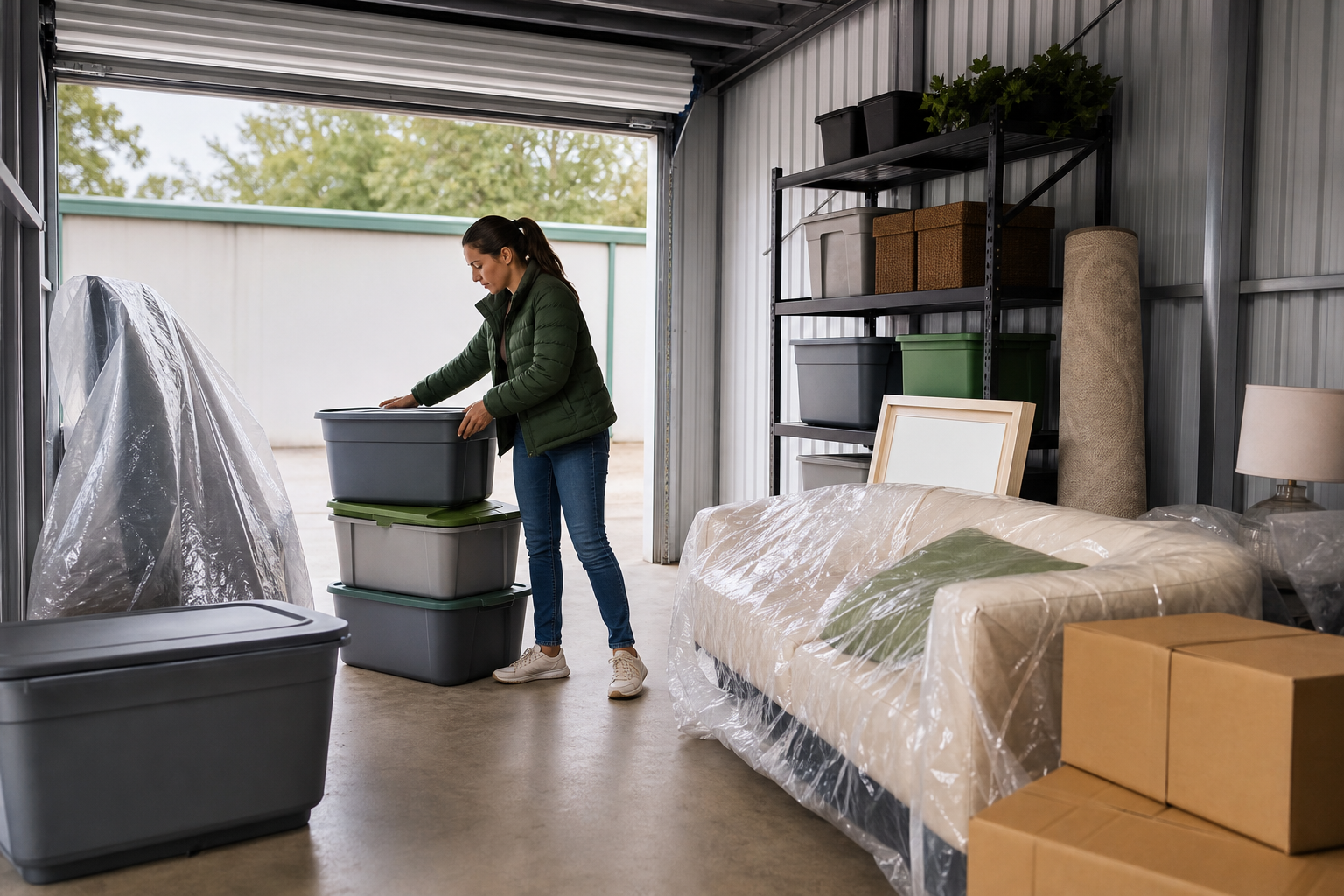 Indoor storage unit prepared for humid weather
