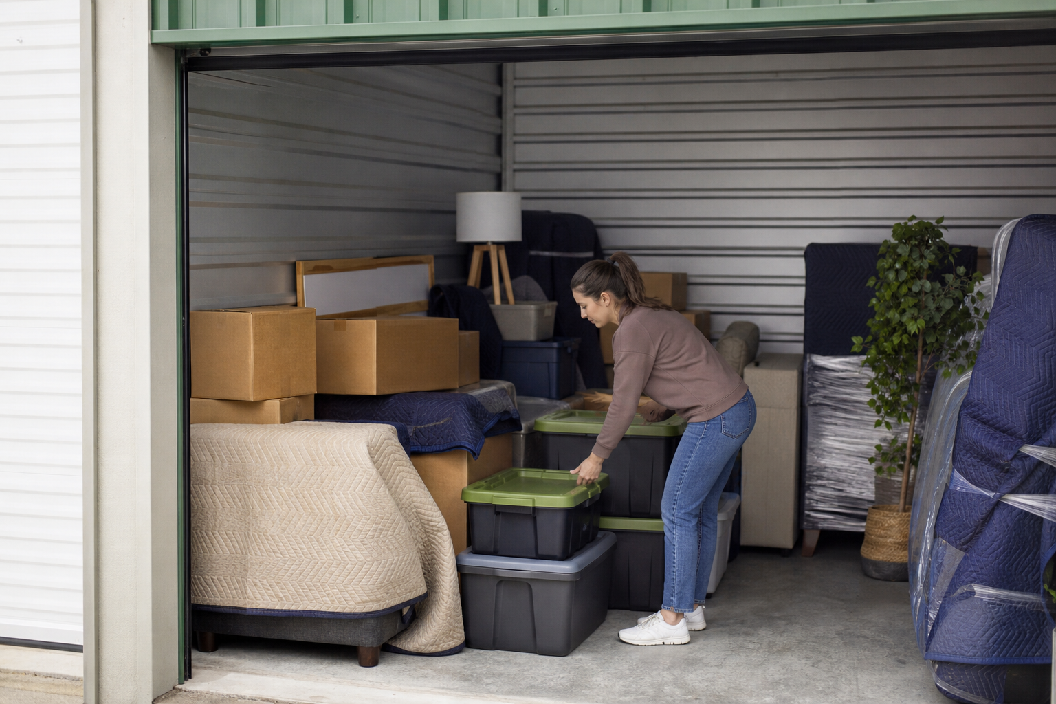 Indoor storage unit prepared for humid weather