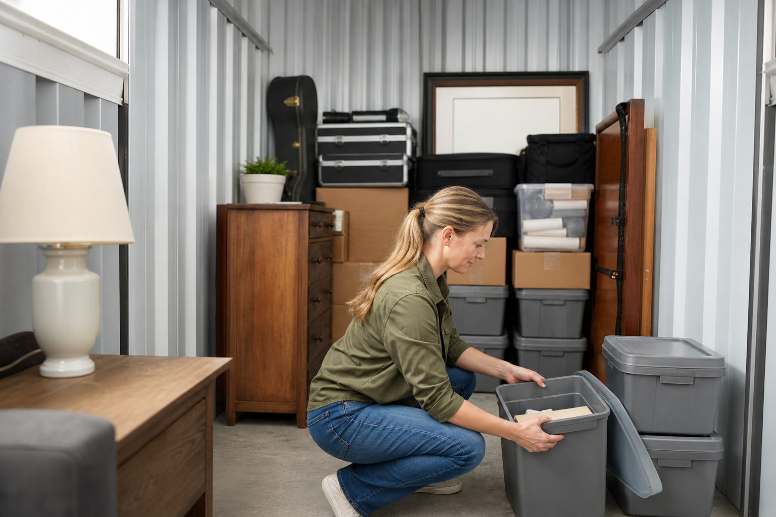 Sensitive belongings packed for climate controlled storage