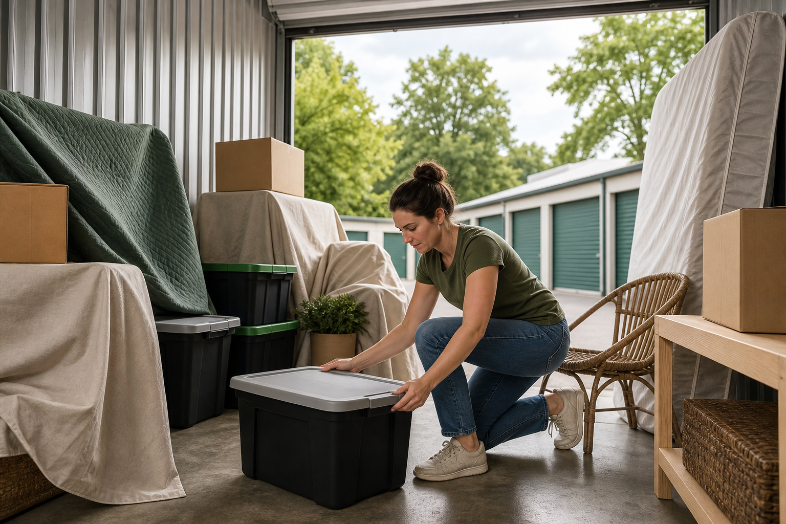 Indoor storage unit prepared for humid weather
