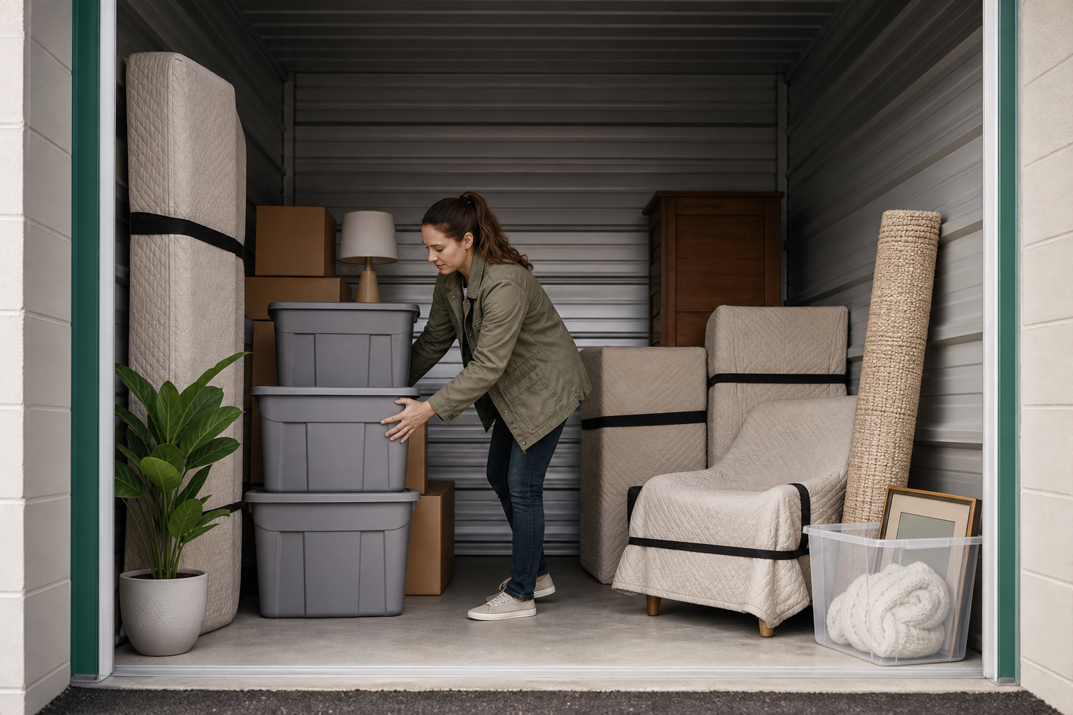 Indoor storage unit prepared for humid weather