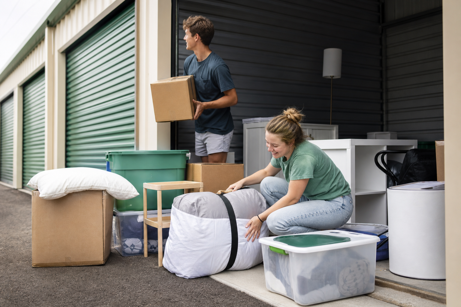 Semester break storage packing setup
