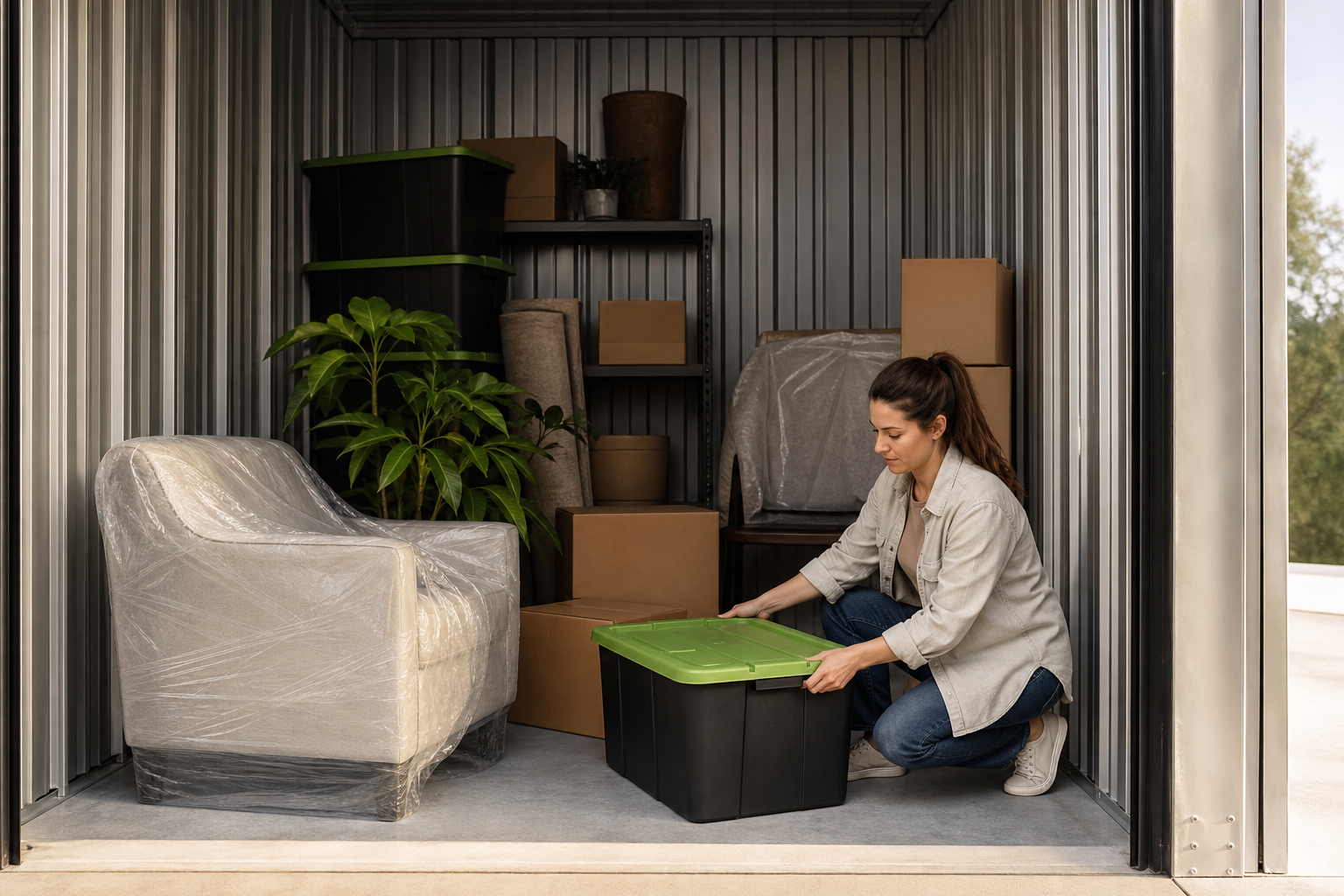 Indoor storage unit prepared for humid weather