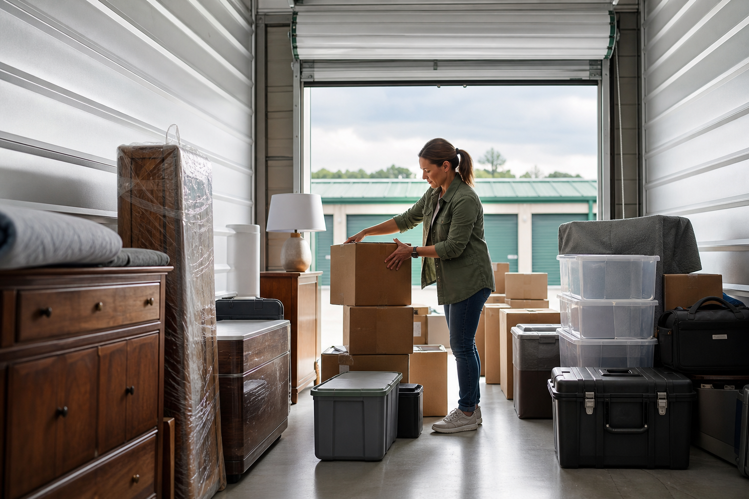 Vehicle storage preparation before renting a unit