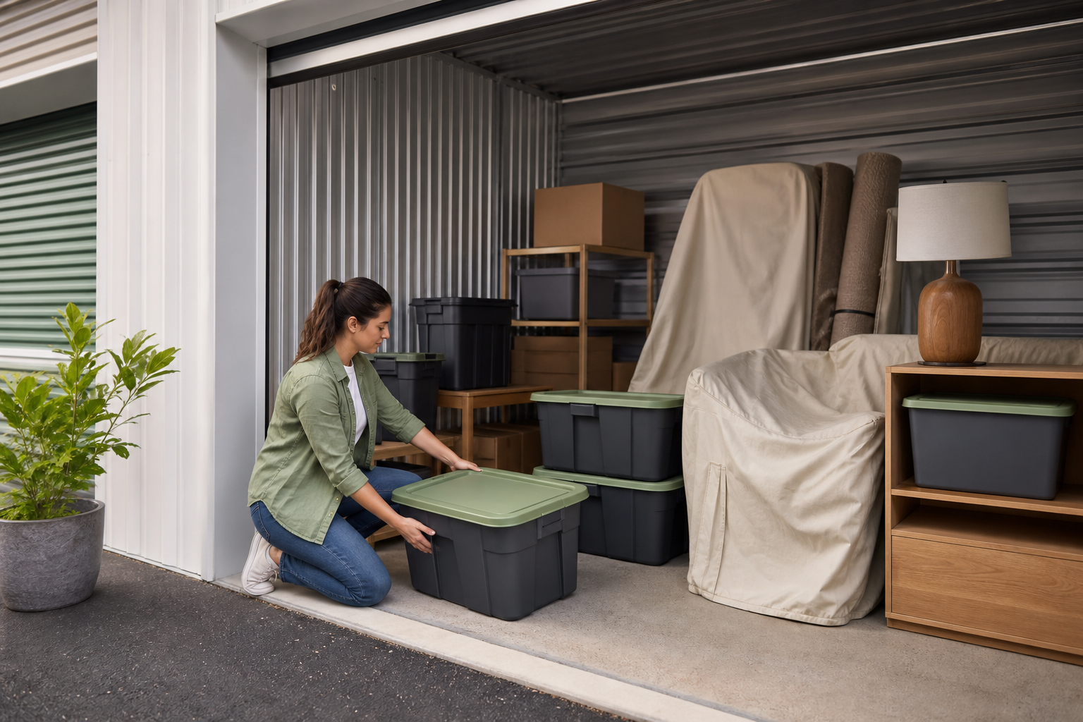 Indoor storage unit prepared for humid weather