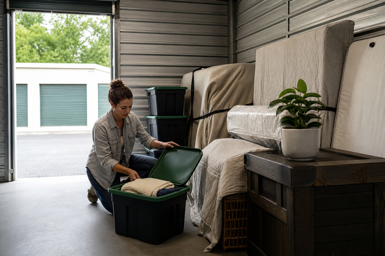 Indoor storage unit prepared for humid weather