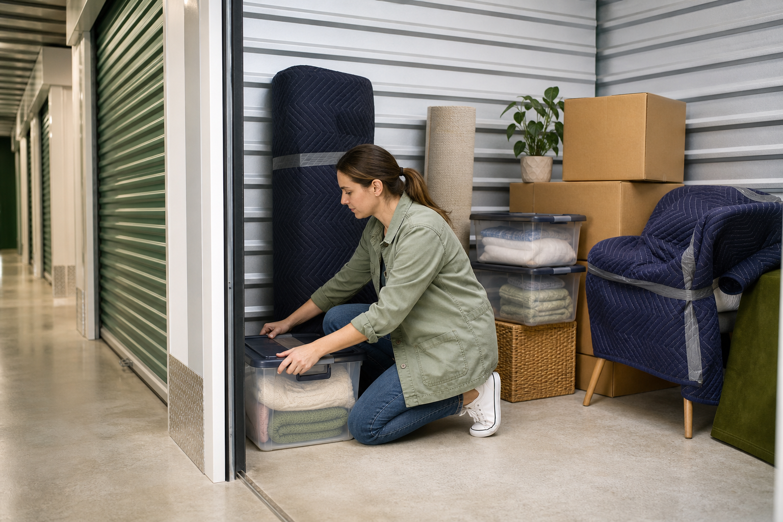 Indoor storage unit prepared for humid weather