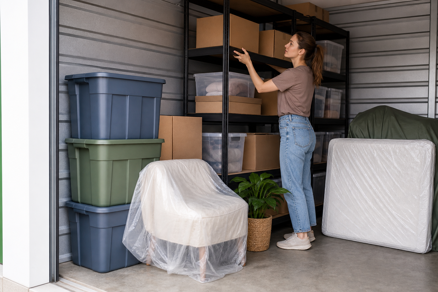 Indoor storage unit prepared for humid weather