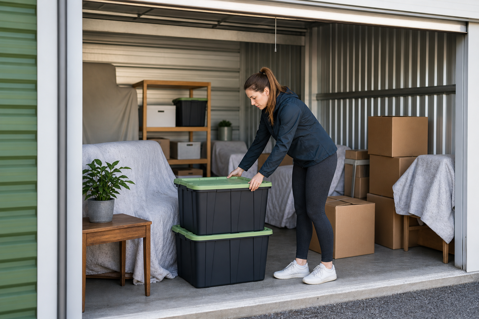 Indoor storage unit prepared for humid weather