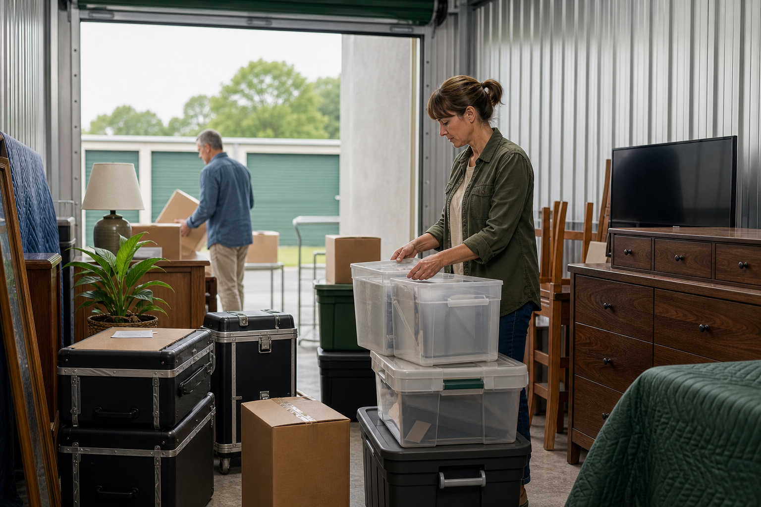 Vehicle storage preparation before renting a unit