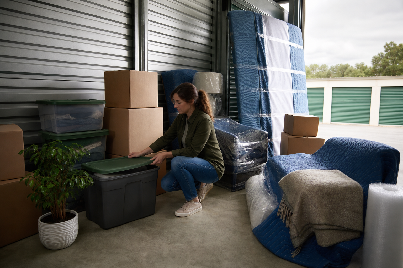 Indoor storage unit prepared for humid weather