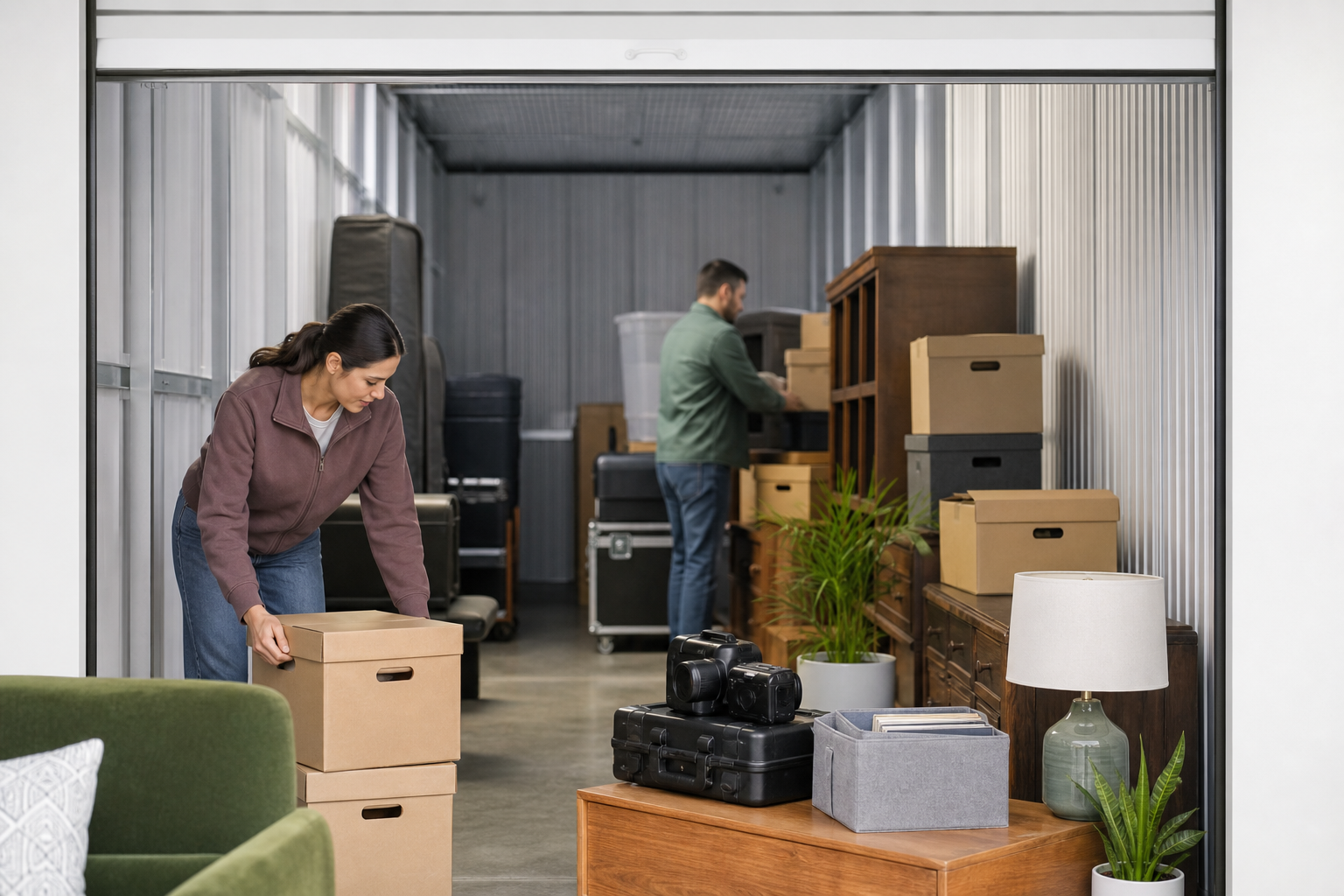 Vehicle storage preparation before renting a unit