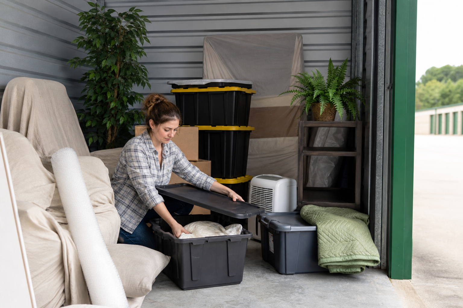Covered seasonal gear and vehicle storage