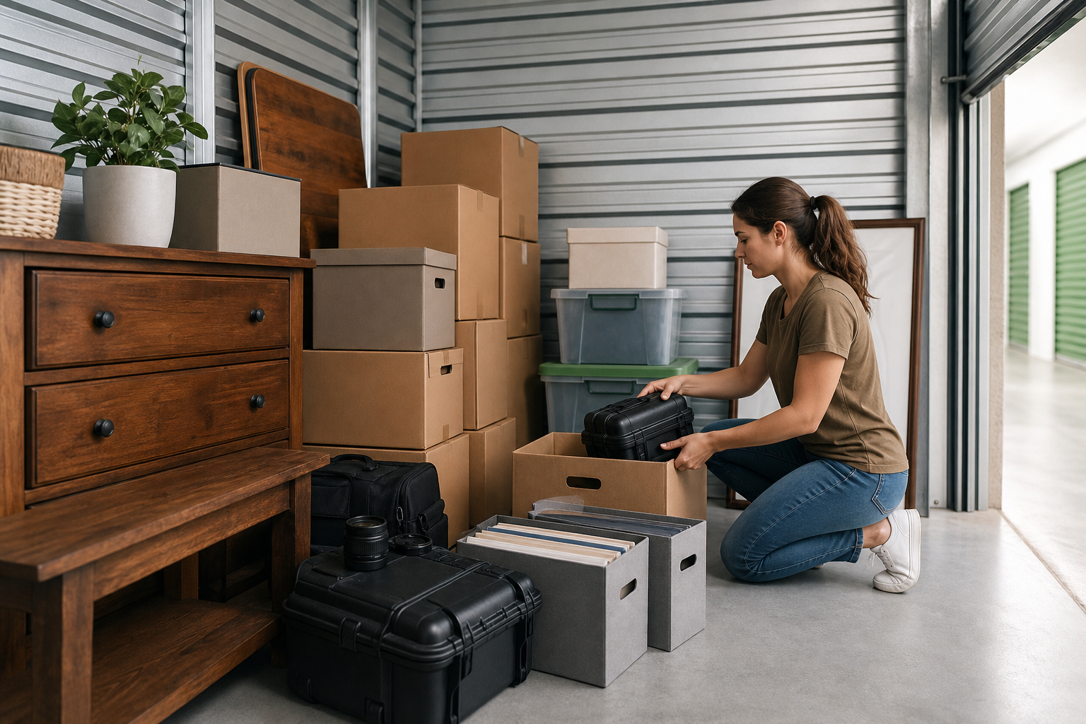 Vehicle storage preparation before renting a unit